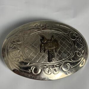 Vintage Boys Cowboys Western Rodeo Horse Riding Belt Buckle Made In USA